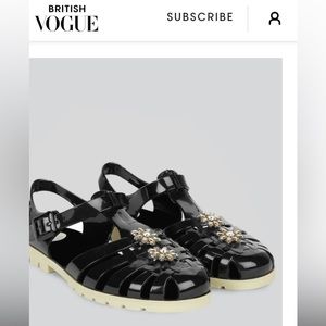 Alexa Chung x JuJu Reilly embellished jelly jeweled fisherman sandals England UK